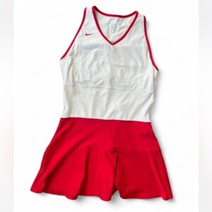 Nike Red and White Tennis Dress